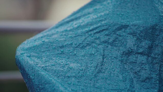 Wet Blue Textile Close-up 4k