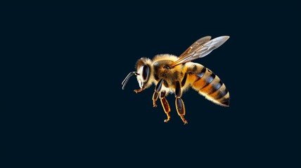 Flying africanized honey bee wikipedia image Ai generated art - obrazy, fototapety, plakaty