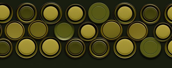 Olive repeated circle pattern 