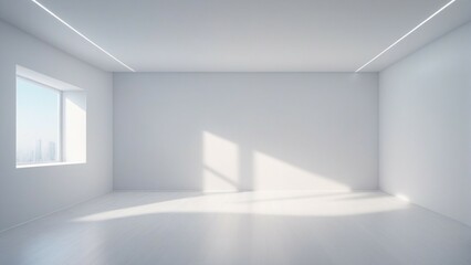 Fototapeta premium Abstract empty white room background