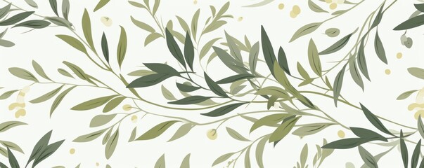 Olive repeated soft pastel color vector art line pattern 
