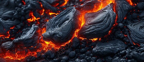 Rugged Lava Rock Texture Background

