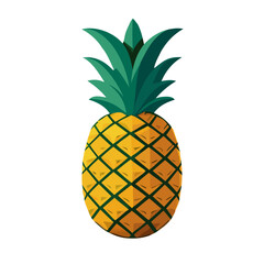 Tropical Summer Delight: A Juicy Pineapple with Lush Green Crown