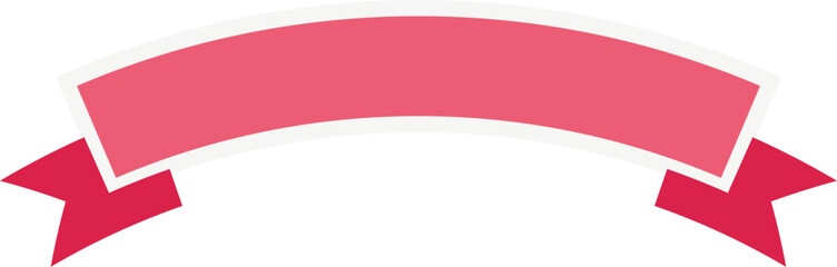 pink ribbon isolated on transparent , flat vector design