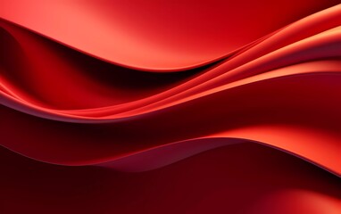 Abstract folded paper effect. Bright colored dark red background. 3d rendering. generative ai