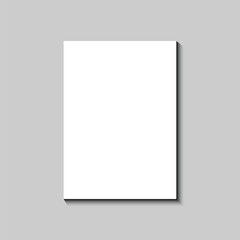 White Blank A4 Mock Up template 