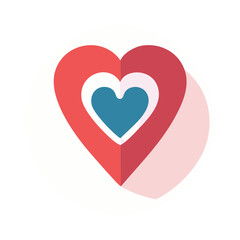 valentine shape heart vector isolated on white 3d illustration 10 eps
