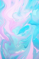 Fototapeta na wymiar Pastel aqua seamless marble pattern with psychedelic swirls 