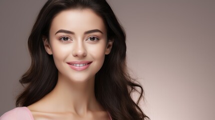 Fototapeta premium Beautiful skincare cosmetics model advertising or beauty product.