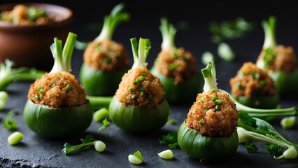 chopped spring onions describe a recipe for stuffed spring onion poppers what type of filling would you use to complement the onions - Powered by Adobe