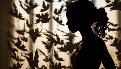 Silhouette of Woman Standing in Front of Window