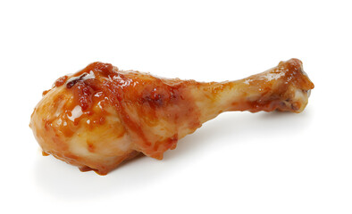 Grilled Chicken Leg Isolated on white Background