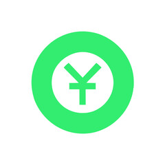 Fototapeta premium yuan sign icon