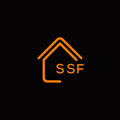 SSF Letter logo design template vector. SSF Business abstract connection vector logo. SSF icon circle logotype.
