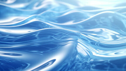 Abstract water background, Underwater 3D Illustration of Blue Pool with Water Reflections, 3d rendering water caustics. Texture of the water surface, Ai generated image