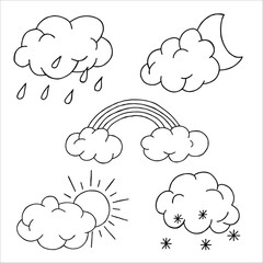 Vector cloud on white background