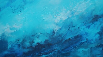 Blue paint background for abstract art with a grungy texture and liquid flow