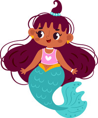 Mermaid Girl Dressed Up
