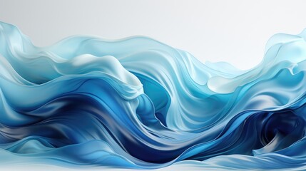 Blue smooth waves Illustration abstract background. - Powered by Adobe