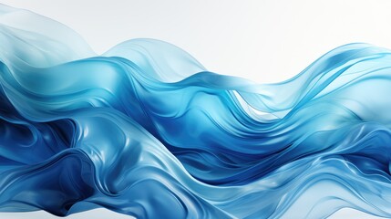 Blue smooth waves Illustration abstract background.