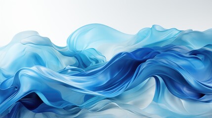 Blue smooth waves Illustration abstract background. - Powered by Adobe