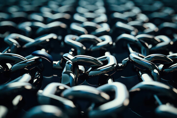 Unyielding Steel Chains: A Resilient Connection of Strength and Protection on a Rusty Anchor
