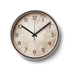 Wall clock isolated on white background with clipping path. Time concept