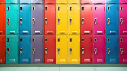 colorful lockers