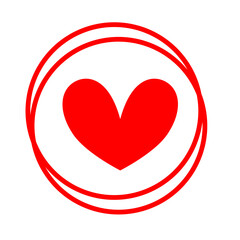 Love Icon With Circle