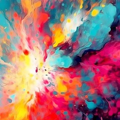 Vivid Artistic Splashes: Abstract Painting Collection