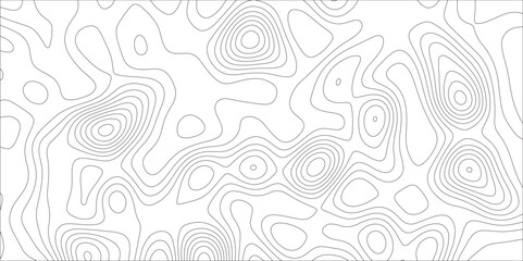 Ocean topographic line map with curvy wave isolines vector illustration. Abstract topographic contours map background, Vector contour topographic map. Cartography texture abstract banner use..