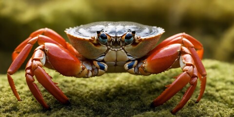 Close-up of a red rock crab