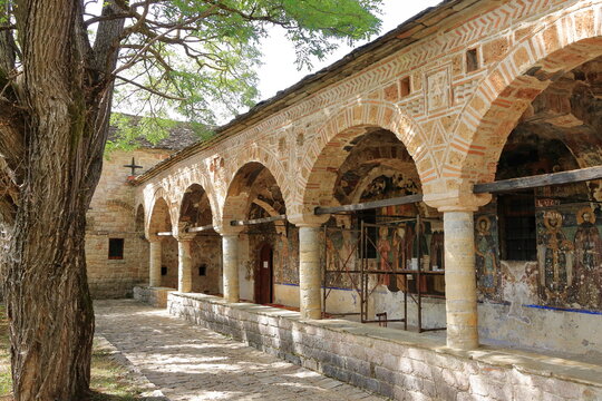 beautiful Saint Nicholas Church at the village of Voskopoja in Korce Albania