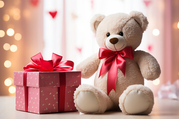 Toy Teddy Bear with Gift