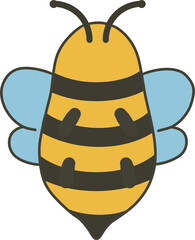 Honey Bee Flat Illustration