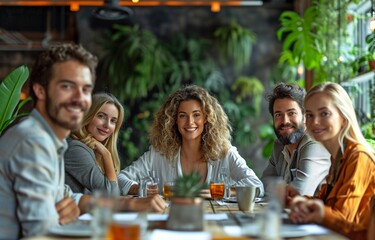 Obraz premium Business meeting in the office. Teamwork. Marketing strategy meeting. In the boardroom, colleagues. Meeting in a conference room