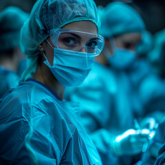 Surgeon during surgery, preparing for operation