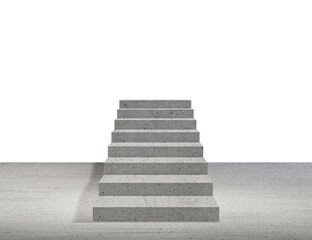 Ladder in business concept, transparent background