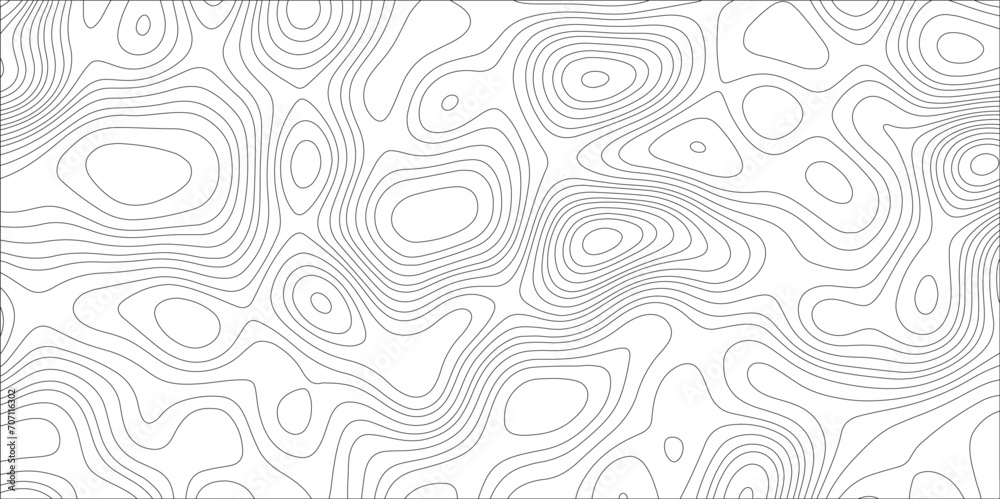 Leinwandbilder ocean topographic line map with curvy wave isolines vector illustration. abstract topographic contou