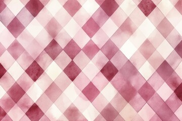 Ruby vintage checkered watercolor background. 