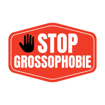 Symbole stop grossophobie en France