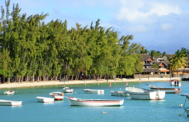 Fototapeta na wymiar Africa, great bay coast in Mauritius Island