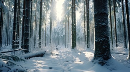 Winter's Transformation: Lush Forest Turned Magical