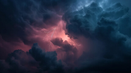 Fototapeta na wymiar Storm Clouds With Lightning. Sky. Storm. Background