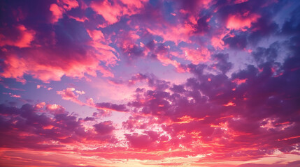 Pink sky Background. Shiny white, purple and pink beauty clouds background. - obrazy, fototapety, plakaty