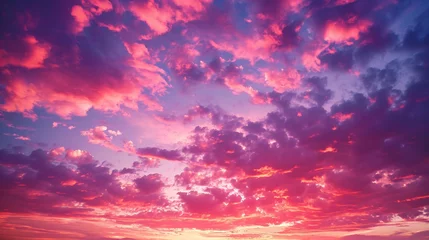 Poster Pink sky Background. Shiny white, purple and pink beauty clouds background. © Hazal