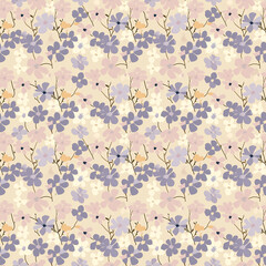 Creeping phlox seamless pattern. Can be used for gift wrapping, wallpaper, background