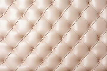 Seamless light pastel beige diamond tufted upholstery background texture
