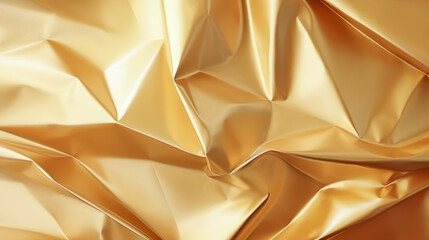 texture of a dense golden foil fabric