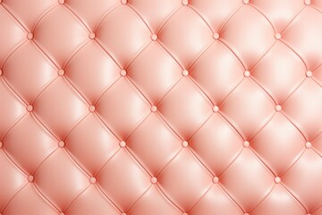 Seamless light pastel coral diamond tufted upholstery background texture